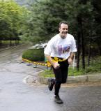 Rare photo of RA running!