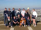 MASH 73 runners atop Daemosan with a brilliantly clear sky above Seoul, 16 November 2003!